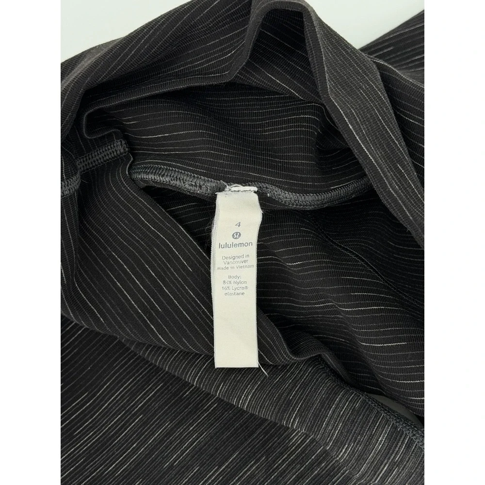 Lululemon Ombre Space Dye High Rise Leggings Black Grey Size 4 Yoga Training